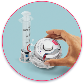 EMPAVELI Injector photo with syringe